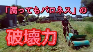 【自走式草刈機】バロネスを30分使って刈れる草の量。 [upl. by Ydnim]