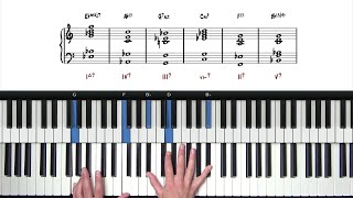 Jazz Piano Chords  The Most Beautiful Progression [upl. by Aros]