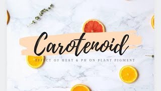 Carotenoid  Effect of heat and pH on plant pigment [upl. by Jer90]