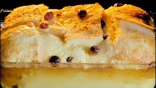 Creamy Bread and Butter Pudding  Creamy Custard Buttered Bread Recipe [upl. by Elrahc435]