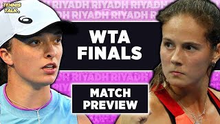 Swiatek vs Kasatkina  WTA Finals 2024  Tennis Preview amp Prediction [upl. by Anivlis]