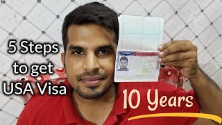 5 Steps to Get USA Visa for 10 years  हिंदी  Visa Process  Interview  Documents  CJTalk [upl. by Tebor897]