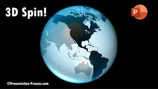 Realistic Spinning Globe Animation Effect in PowerPoint [upl. by Zicarelli]