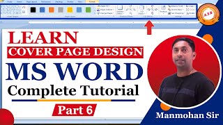 Learn Cover Page Design Formating In Microsoft Word Full Course Beginner to Advanced  Part 6 [upl. by Aitsirt]