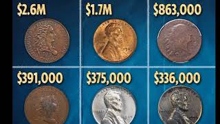 Top 42 Most Valuable coins  pennies Dollars and Dime English coins list [upl. by Lorens]