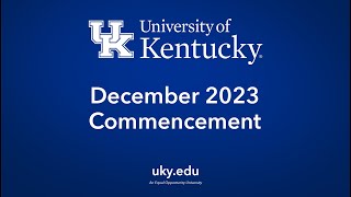 WATCH HERE University of Kentucky December 2023 FRIDAY Commencement Ceremony [upl. by Inahc927]