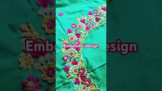 Embossed embroidery designytshorts embroidery trending [upl. by Sajet]