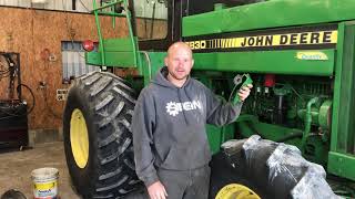 John Deere 5830 forage harvester clutch shaft repair [upl. by Ambur855]