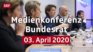 Medienkonferenz Bundesrat  03 April 2020  SRF News [upl. by Hort658]