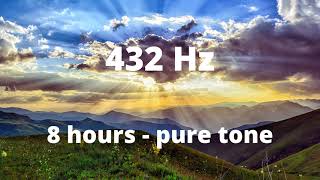 432 Hz  pure tone  The Mother of all healing frequencies  8 hours [upl. by Melcher]