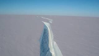 The Brunt Ice Shelf in Antarctica seen from space [upl. by Ludwog337]