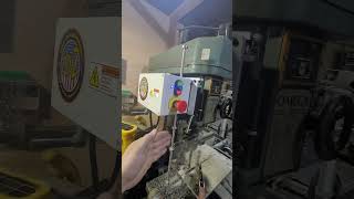 Drill Press Interlock AntiRestart Interlocked Guard with operator Reset recognition [upl. by Ynitsed174]