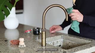 How to clean your Patinated Brass Quooker tap [upl. by Ofella579]