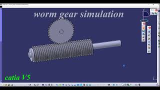 19 DMU kinematics simulation of worm gear using catia v5 [upl. by Asimaj]