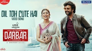 DARBAR Hindi  Dil Toh Cute Hai Video Song  Rajinikanth  AR Murugadoss  Anirudh  Armaan Malik [upl. by Tlaw]