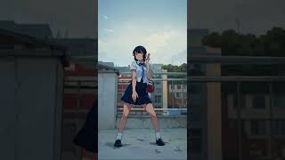 Gambare Gambare Senpai AI dance cover  がんばれがんばれ先輩！tiktok anime dance ai shorts [upl. by Wane]