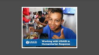 Working with USAID in Humanitarian Response July 16 2024 [upl. by Millur]