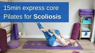 15min Pilates core workout for Scoliosis [upl. by Koziara]