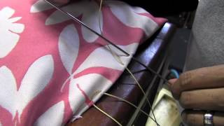 How To upholster A Side Chair 3 Putting Fabric On The Seatmov [upl. by Yanetruoc]