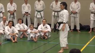 World Champion RIKA USAMI teaches CHATAN YARA KUSANKU kata [upl. by Dorrie]