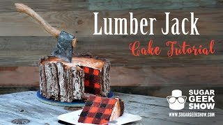 Lumberjack Plaid Cake Tutorial Promo  Sugar Geek Show [upl. by Kirschner634]