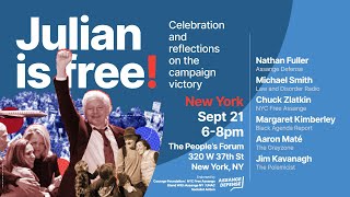 Julian Assange is Free Celebration event [upl. by Hurless]