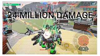 1 VS 6 24 MILLION DAMAGE War Robots [upl. by Pronty]