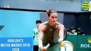 MARIA SAKKARIDONNA VEKICHIGHLIGHTS MUTUA MADRID OPEN 2024 [upl. by Aikem]