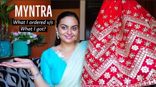 MYNTRA Lehenga Haul  What I ordered vs What I got [upl. by Halak]