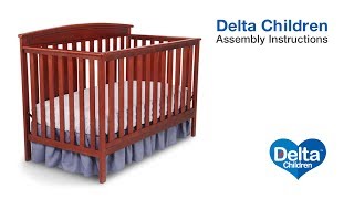 Delta Children Gateway 4in1 Crib Assembly Video [upl. by Harwill]