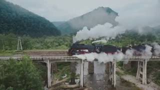 ПАРОВОЗ КБЖД БАЙКАЛ STEAM TRAIN BAIKAL [upl. by Leasa]