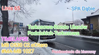 TMLPS Szczecin Linia 65 TurkusowaRUPTurkusowa MB O530 C2 eCitaro MAMB 1027 [upl. by Aittam]