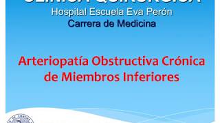 Arteriopatía Obstructiva Crónica [upl. by Rizan76]