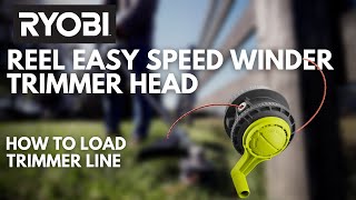 How to Load the RYOBI REELEASY SPEED WINDER Bump Feed Trimmer Head [upl. by Edlitam]