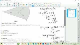 International AS arc length and sector area P1 exam question 10 marks [upl. by Aemat]