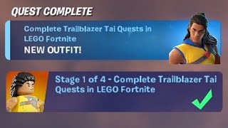 Fortnite Complete Trailblazer Tai Quests Guide  LEGO Fortnite [upl. by Bronk]