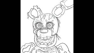 Movie Springtrap or smth lol fnaf art procreate fnafmovie springtrap [upl. by Reltuc]