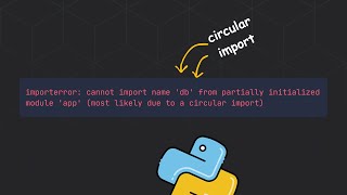 How to fix circular imports in Python  2MinutesPy [upl. by Lincoln209]