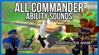 All Commander Skins Voice Lines  Tower Defense Simulator [upl. by O'Donnell307]