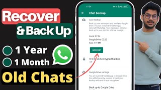 How to RecoverRestore Whatsapp Chats  How to Recover old Whatsapp Deleted Messages [upl. by Ruth460]