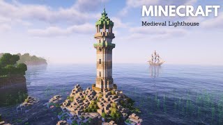 Minecraft How to build a small Medieval Lighthouse  Minecraft Tutorial [upl. by Teagan]