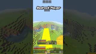 Java 😎 vs Bedrock 💀 bridging  Minecraft treand  minecraft treanding gaming shortsfeed viral [upl. by Drofliw]