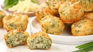 Bacon Cheddar Breakfast Muffins  Easy Make Ahead Breakfast Recipe [upl. by Townie]