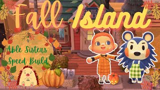 ABLE SISTERS SHOP SPEED BUILD  FALL ISLAND  ACNH SPEED BUILD [upl. by Stephania563]