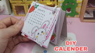 DIY Calender mini  Kawaii Calender  How to make Desk calender  Cara buat Kalender 2023 [upl. by Elysia986]