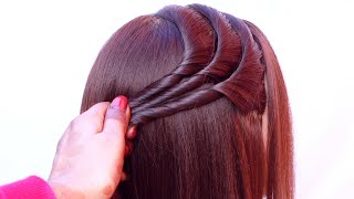 Simple and easy hairstyle for girls  quick hairstyle  hairstyle for girls  open hairstyle [upl. by Ishmael36]