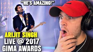 Foreigner Reacts to ARIJIT SINGH  Live at GIMA Awards 2017  Reaction [upl. by Inhsor]