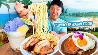 18Hour quotFilipino Hawaiianquot FOOD TOUR amp Best Tsukemen Dipping Ramen in O‘ahu Hawaii [upl. by Bottali]