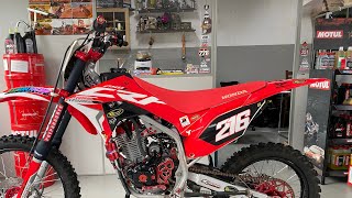 Preparação CRF 250f preparação 340cc Jacson Racing [upl. by Ssilb]