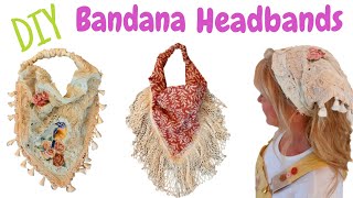 How To Make a Bandana Headband Head Scarf With Elastic [upl. by Garner481]